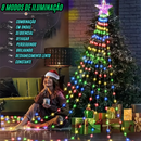 Cachoeira de Natal Decoração Moderna Movida a Energia Solar.