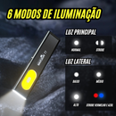 🔦Lanterna Portátil Com Base Magnética e Clip de Bolso / 6 Modos.