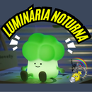 🥦Brócolis de Silicone - 3 Níveis de Brilho - Sensível ao Toque - Pode ser Usado Como Suporte de Celulares para Assistir.📲 - Recarregável Tipo C.🔋