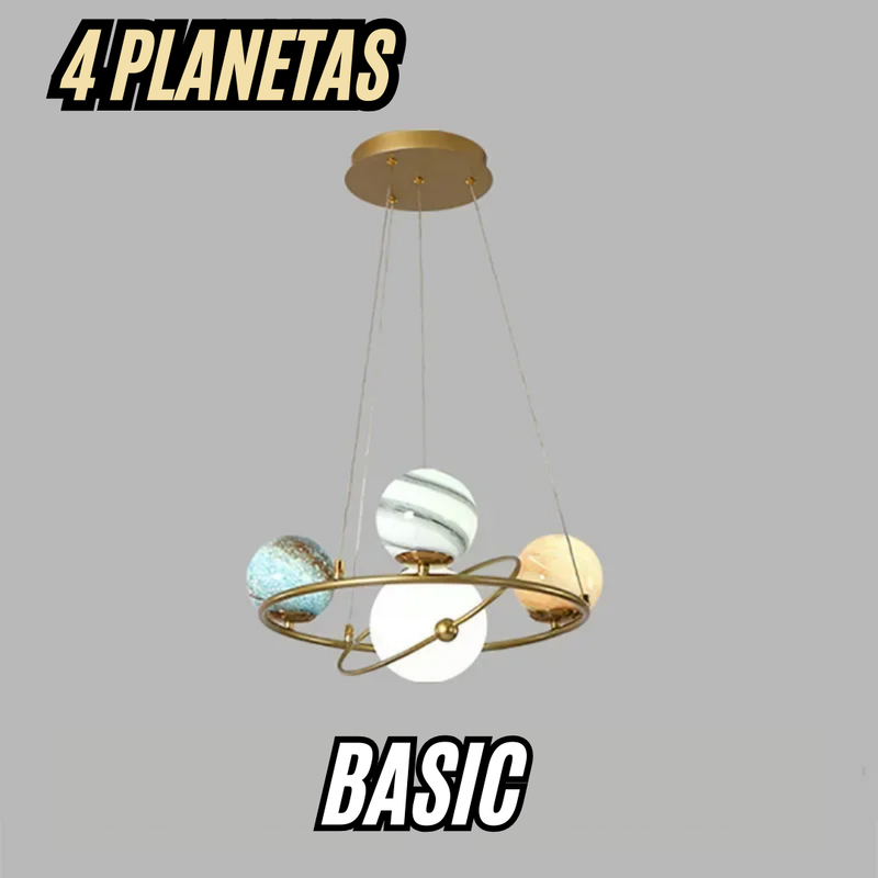 Planetas Atmosféricos de LED pra Sala de estar, Quartos e Hotéis / Peça Banhada a Ouro Modelo de Luxo para Pessoas Exigentes.