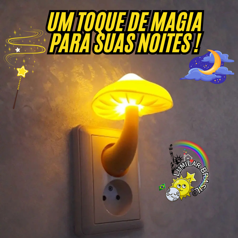 🍄Luminária Noturna de Tomada🔌 - Cogumelinho Encantado🍄