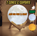 🌙Luminária Premium - Lua impressa em 3D c/Foto e Texto Personalizados - Recarregável por USB.🔋