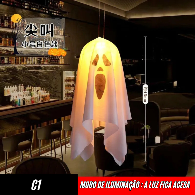 Luminária de Halloween Fantasma Flutuando 👻🎃