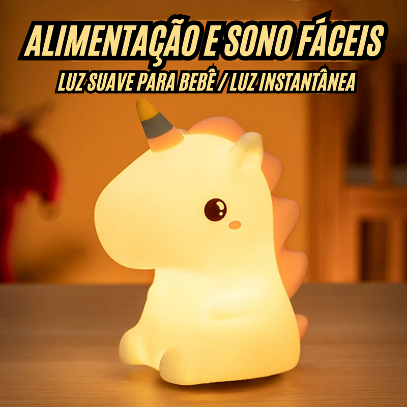 🦄 Unicórnio Camaleão 7 Cores - Sensível ao Toque - Recarregável Tipo C.🔋