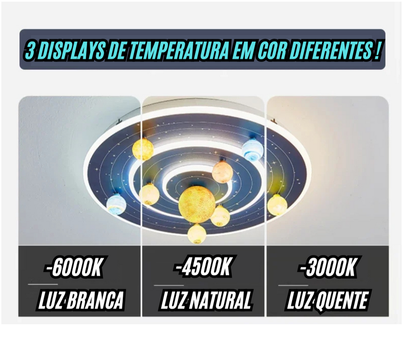 Luminária de Teto Atmosférica Peça Moderna e Aconchegante com 3 Velocidades para Quartos e Hotéis. / Peça Premium Modelo de Luxo.