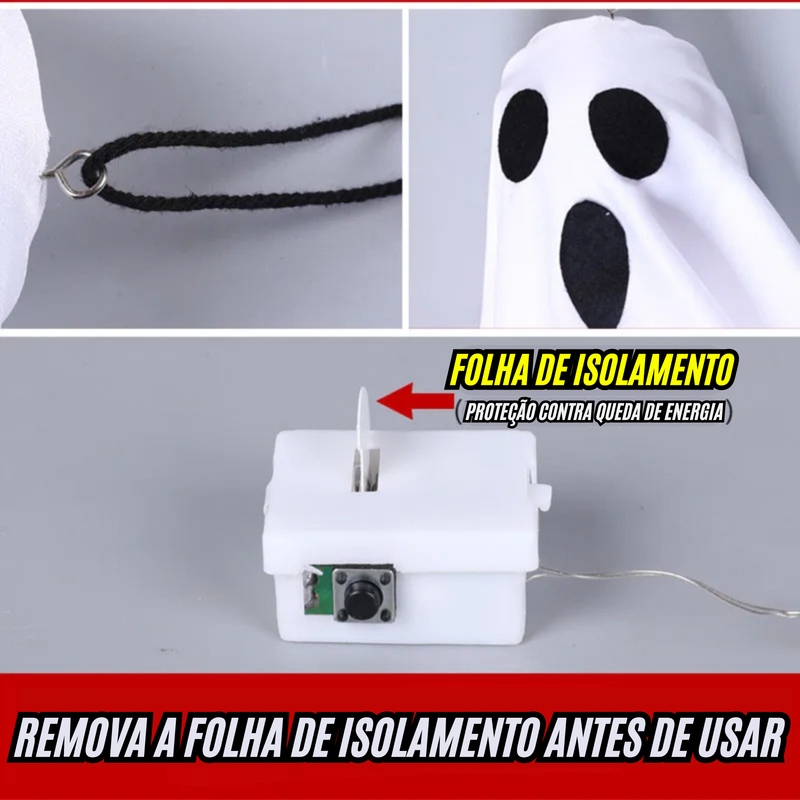 Luminária de Halloween Fantasma Flutuando 👻🎃