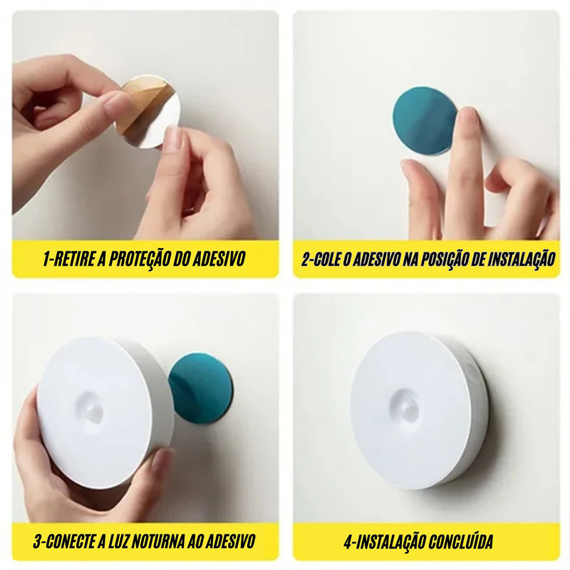 💡6 LED com Sensor de Movimento / Recarregável🔋