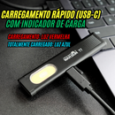 🔦Lanterna Portátil Com Base Magnética e Clip de Bolso / 6 Modos.