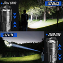 🔦Lanterna de LED Premium. Alcança até 150M / Recarregável (Tipo C)🔋 - Visor Digital - A Prova d'Agua💦 - Pode ser Usada como Carregador Portátil.🪫📱⚡️