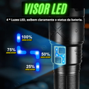 🔦Lançamento - Lanterna LED Ultra Poderosa 2025 - Alcança até 300M / Recarregável (Tipo C)🔋 - A Prova d'Agua💦 - Pode ser Usada como Carregador Portátil.🪫📱⚡️