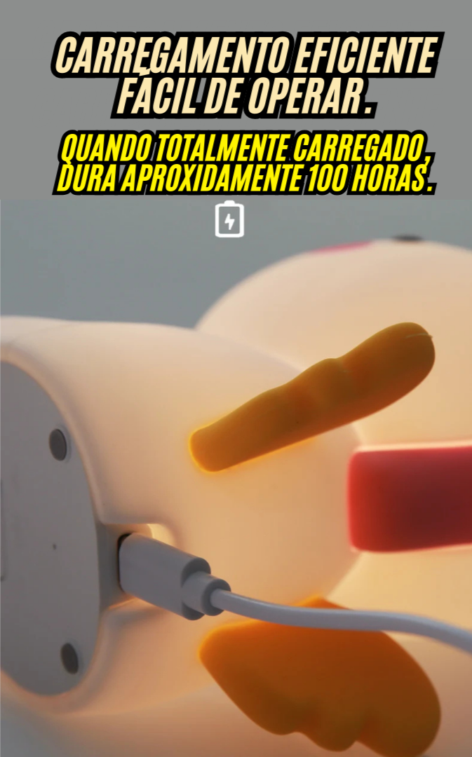 🦄 Unicórnio Camaleão 7 Cores - Sensível ao Toque - Recarregável Tipo C.🔋