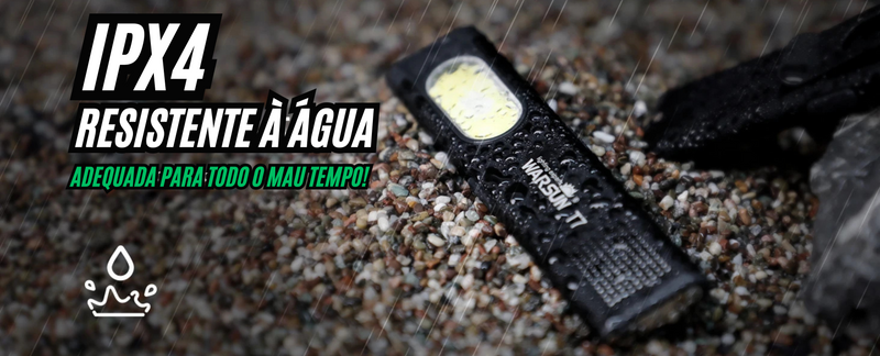 🔦Lanterna Portátil Com Base Magnética e Clip de Bolso / 6 Modos.