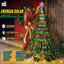 Cachoeira de Natal Decoração Moderna Movida a Energia Solar.