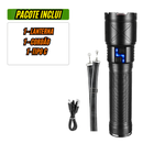 🔦Lançamento - Lanterna LED Ultra Poderosa 2025 - Alcança até 300M / Recarregável (Tipo C)🔋 - A Prova d'Agua💦 - Pode ser Usada como Carregador Portátil.🪫📱⚡️