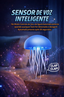 🪼Agua Viva Luminosa com Sensor de Voz – Luminária Mágica de Luz e Movimento ✨
