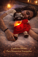 ✝️Jesus Cristo de Pelúcia com Respiração🤍 - Alívio para Ansiedade e Noites Mal Dormidas.💤