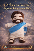 ✝️Jesus Cristo de Pelúcia com Respiração🤍 - Alívio para Ansiedade e Noites Mal Dormidas.💤