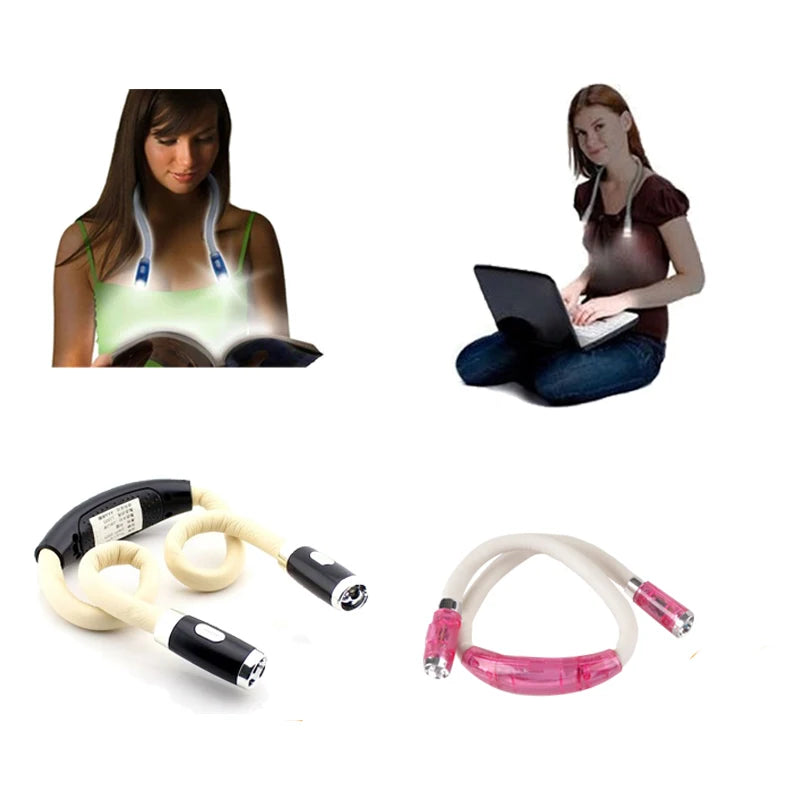 🔦 Lanterna de Pescoço Flexível – Iluminação Sem as Mãos 🙌🏻 .