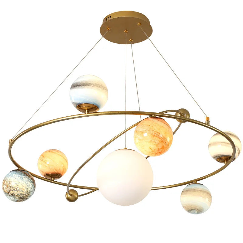 Planetas Atmosféricos de LED pra Sala de estar, Quartos e Hotéis / Peça Banhada a Ouro Modelo de Luxo para Pessoas Exigentes.