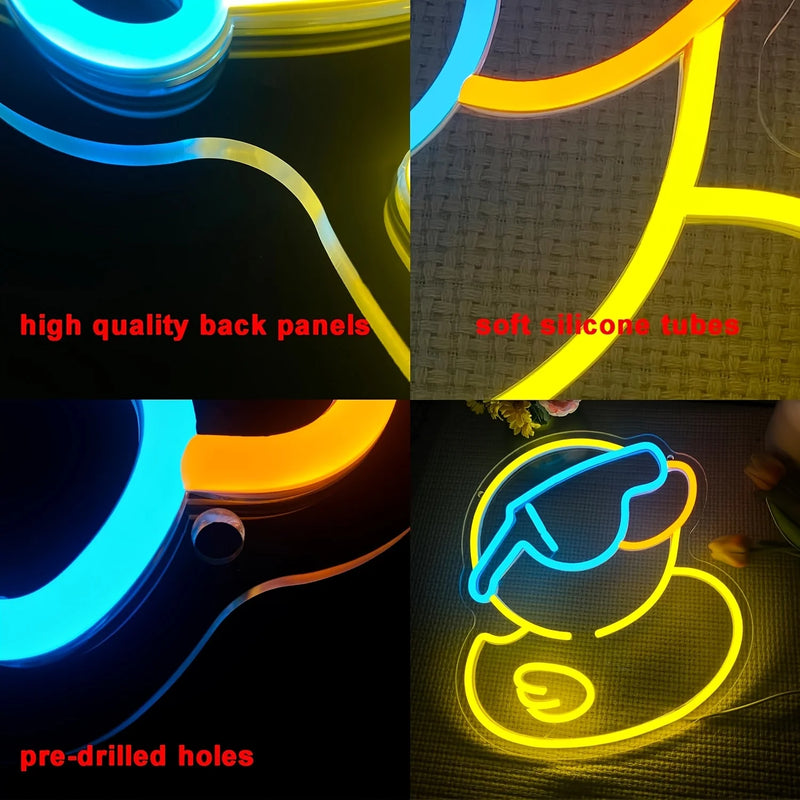 Neon de Patinho - Luz de LED Noturna.