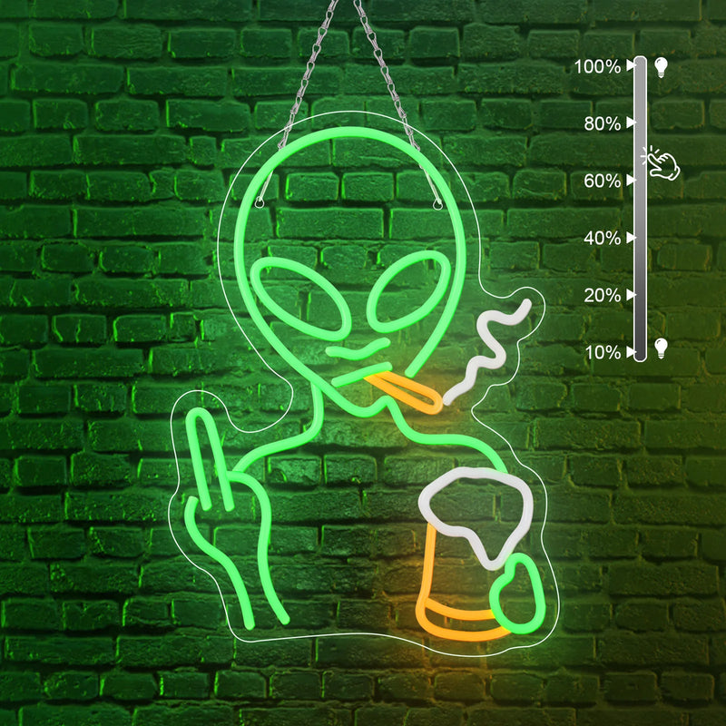 Neon de Alíen - Luz de LED Noturna.