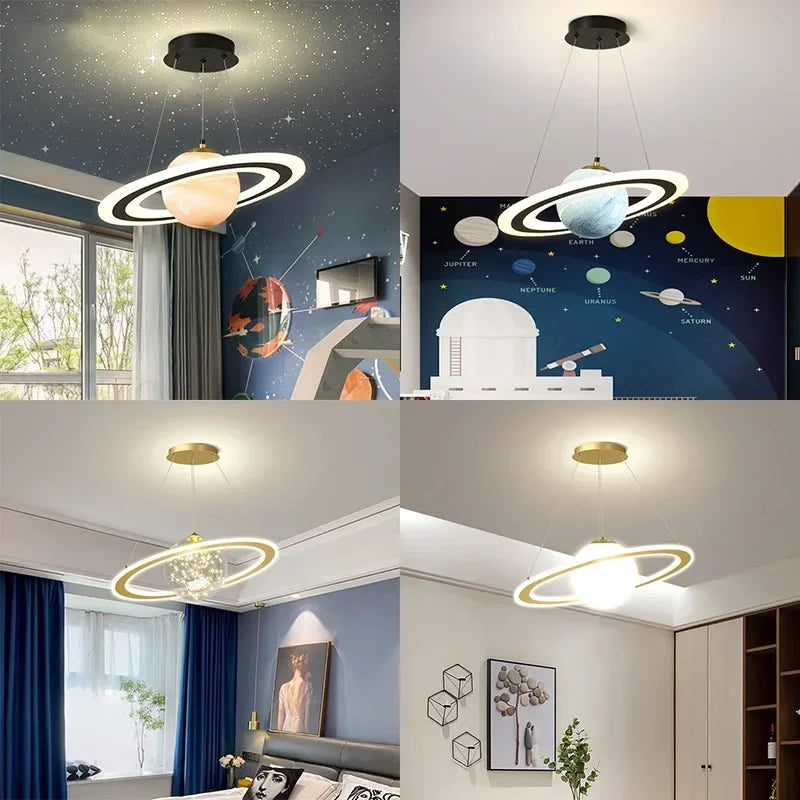 Luminária Premium de Acrílico Planeta Atmosférico para Salas, Escritórios, Quartos e Hotéis / Peça Premium Modelo de Luxo.