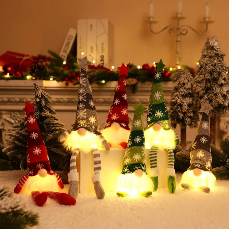 Gnominho Natalino Iluminado – Luminária Encantada✨