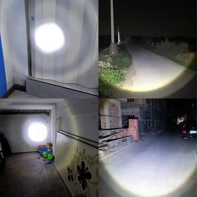 🔦Lanterna de LED Premium. Alcança até 150M / Recarregável (Tipo C)🔋 - Visor Digital - A Prova d'Agua💦 - Pode ser Usada como Carregador Portátil.🪫📱⚡️