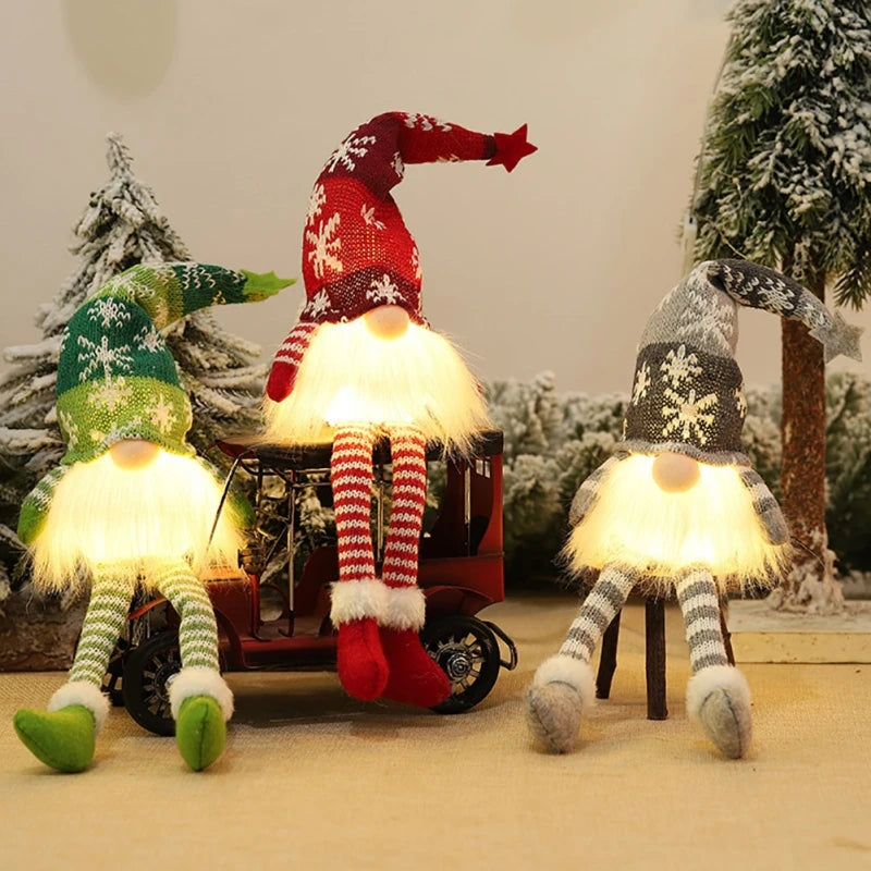 Gnominho Natalino Iluminado – Luminária Encantada✨