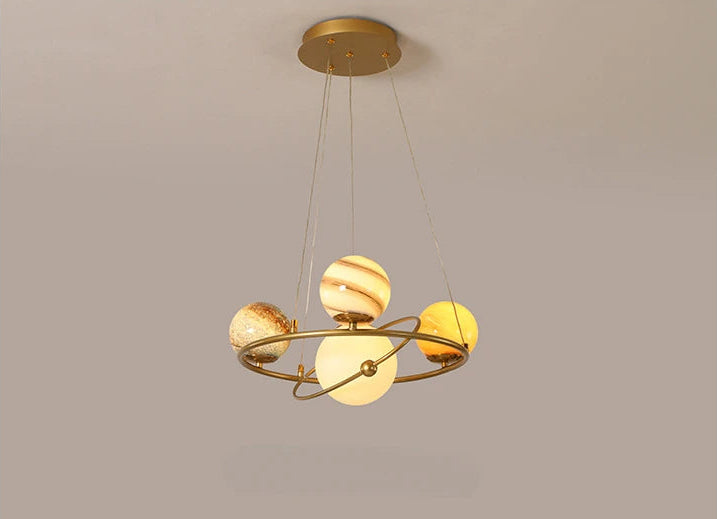 Planetas Atmosféricos de LED pra Sala de estar, Quartos e Hotéis / Peça Banhada a Ouro Modelo de Luxo para Pessoas Exigentes.