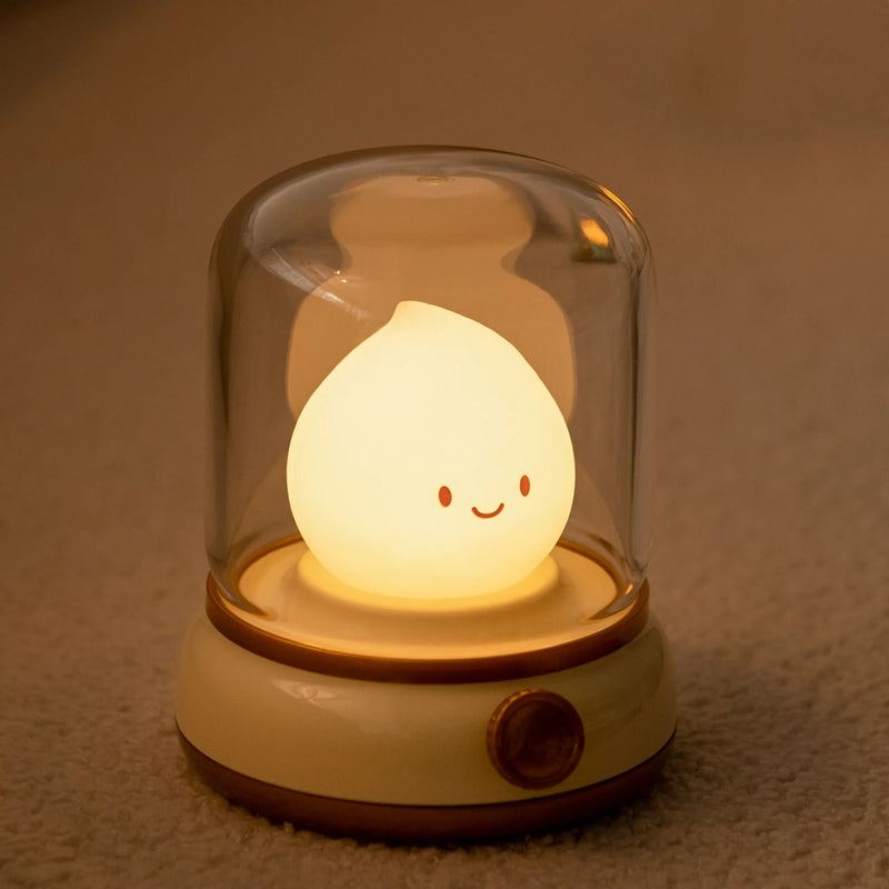🌜 Mini Luminária Gotinha Encantada – Noite Iluminada - Recarregável Tipo C.🔋