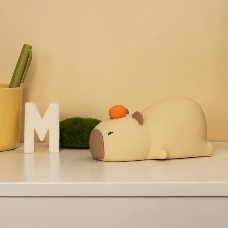🦦Capivara de Silicone Luminária de LED Sensível ao Toque. - Recarregável Tipo C.🔋