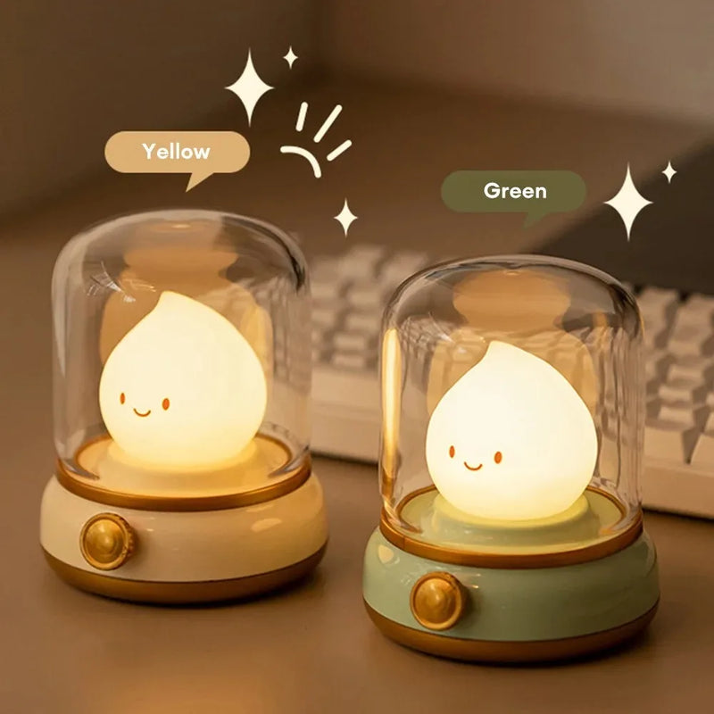 🌜 Mini Luminária Gotinha Encantada – Noite Iluminada - Recarregável Tipo C.🔋