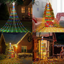 Cachoeira de Natal Decoração Moderna Movida a Energia Solar.