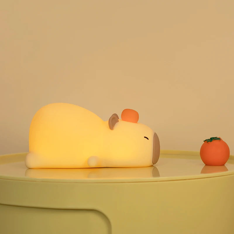🦦Capivara de Silicone Luminária de LED Sensível ao Toque. - Recarregável Tipo C.🔋