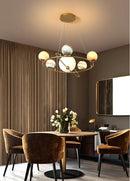 Planetas Atmosféricos de LED pra Sala de estar, Quartos e Hotéis / Peça Banhada a Ouro Modelo de Luxo para Pessoas Exigentes.