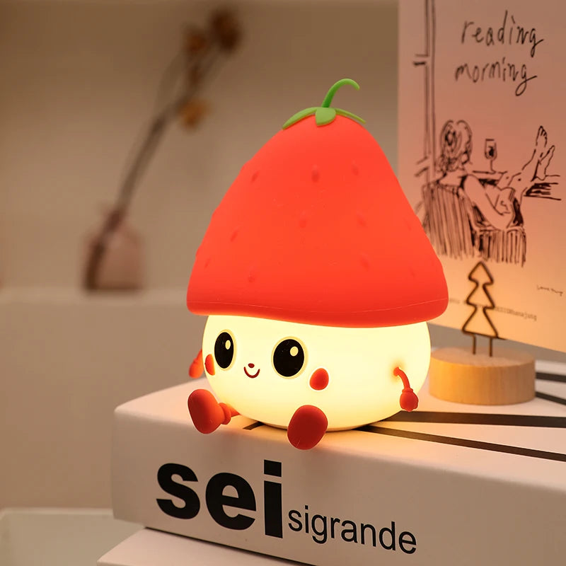 🍓Moranguinho Exclusivo de Silicone - Sensível ao Toque. - Recarregável Tipo C.🔋