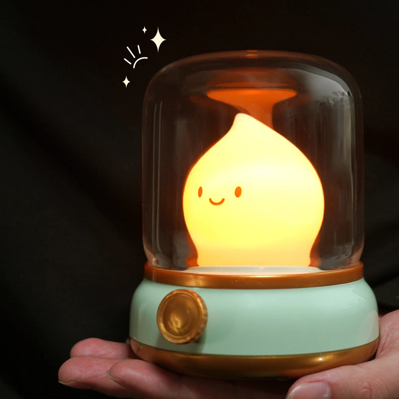 🌜 Mini Luminária Gotinha Encantada – Noite Iluminada - Recarregável Tipo C.🔋