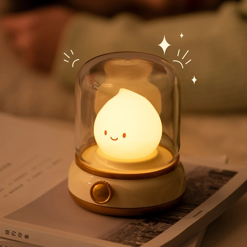 🌜 Mini Luminária Gotinha Encantada – Noite Iluminada - Recarregável Tipo C.🔋