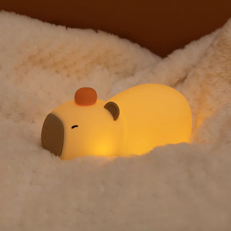 🦦Capivara de Silicone Luminária de LED Sensível ao Toque. - Recarregável Tipo C.🔋