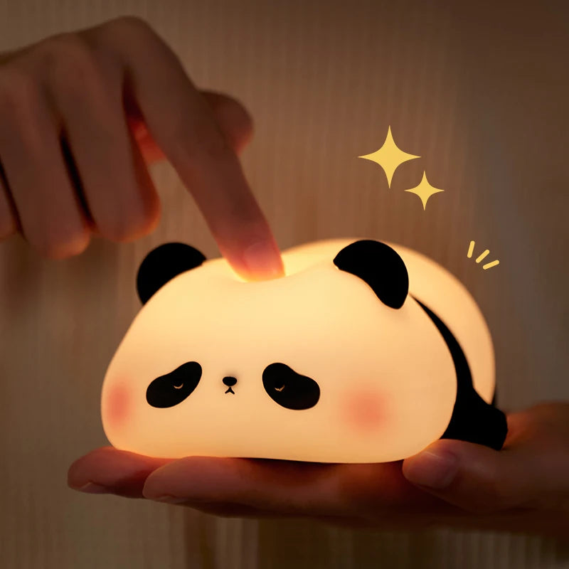 🐼Pandinha de LED Sensível ao Toque - Recarregável Tipo C.🔋