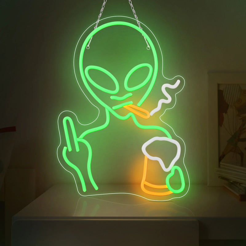 Neon de Alíen - Luz de LED Noturna.
