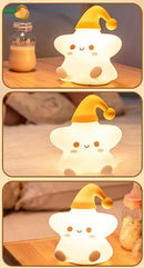 ⭐️Estrelinha de Silicone -3 Níveis de Brilho - Sensível ao Toque - Recarregável Tipo C.🔋