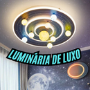 Luminária de Teto Atmosférica Peça Moderna e Aconchegante com 3 Velocidades para Quartos e Hotéis. / Peça Premium Modelo de Luxo.