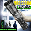 🔦Lanterna de LED Premium. Alcança até 150M / Recarregável (Tipo C)🔋 - Visor Digital - A Prova d'Agua💦 - Pode ser Usada como Carregador Portátil.🪫📱⚡️