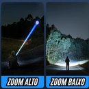 🔦Lanterna de LED Premium. Alcança até 150M / Recarregável (Tipo C)🔋 - Visor Digital - A Prova d'Agua💦 - Pode ser Usada como Carregador Portátil.🪫📱⚡️