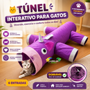 🐱🌈Túnel Mágico Interativo de Unicórnio com 6 Entradas para Gatos💜🦄